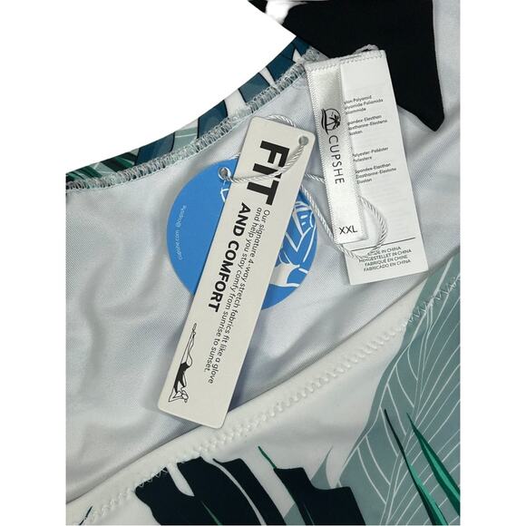 Cupshe NWT Black Floral Print Halter Tummy Control One Piece Swimsuit Monokini - Picture 13 of 16